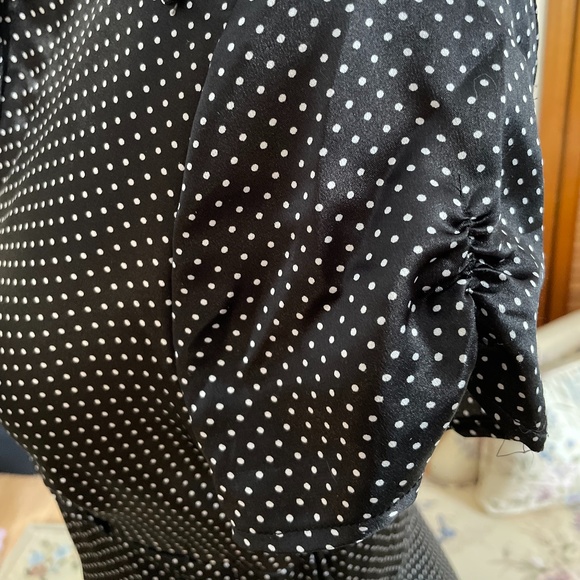 Vintage Black Polka Dot Dress - Picture 2 of 4
